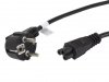 Lanberg Kabel zasilający Laptop (MIKI) IEC 7/7 - IEC 320 C5 1.8M VDE czarny